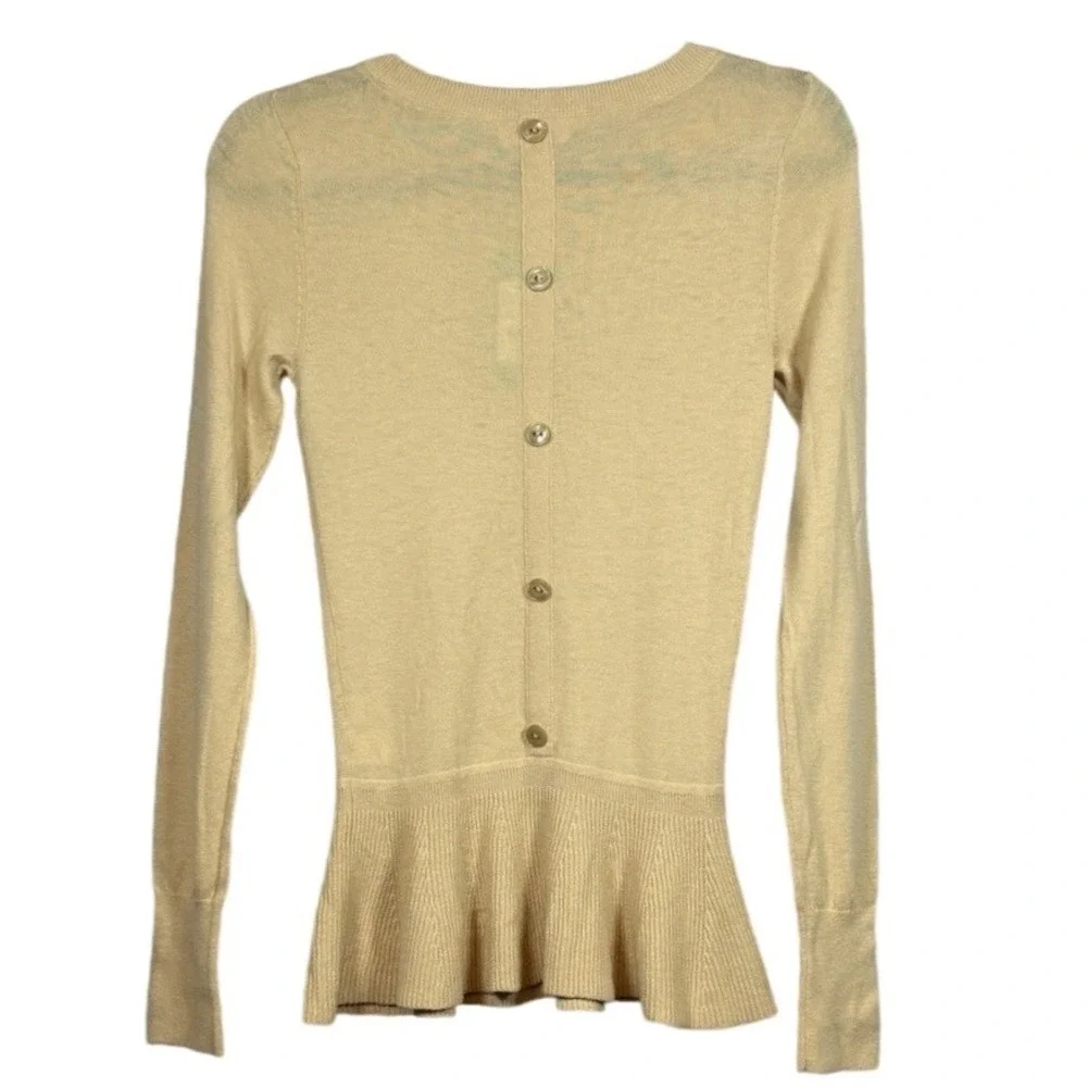 NWT Lilly Pulitzer Aurora Peplum, Wool Sweater, Almond, Sweater, Size Small